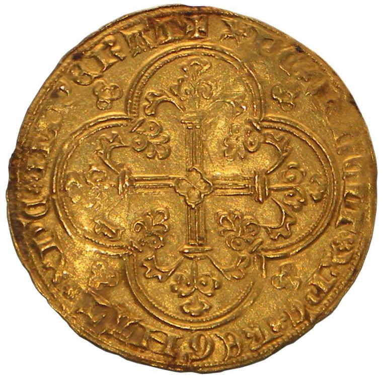 JEAN II Franc d'or à cheval Revers.JPG