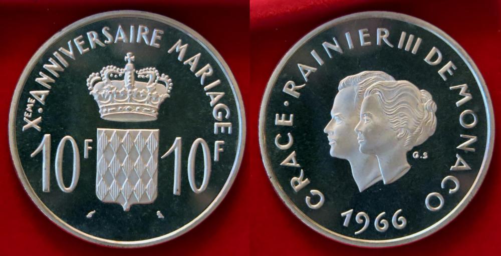 1966 10 Francs argent flan bruni Xème anniversaire de mariage.jpg