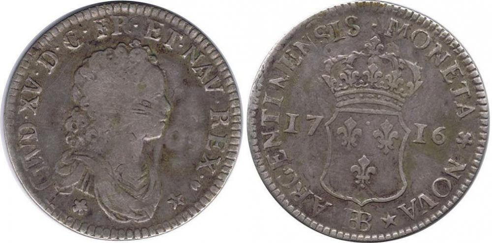 1716 LOUIS XV Le Bien Aimé – 40 Sols de Strasbourg (BB) argent 833 millièmes 34mm 12,00g.jpg