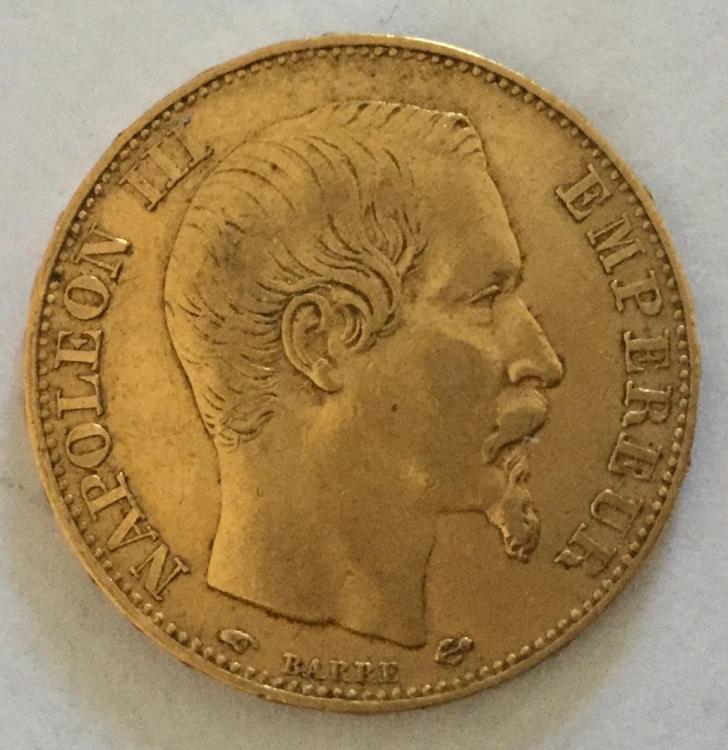 Valeur Piece 20 Francs Or Napoleon 3 1854