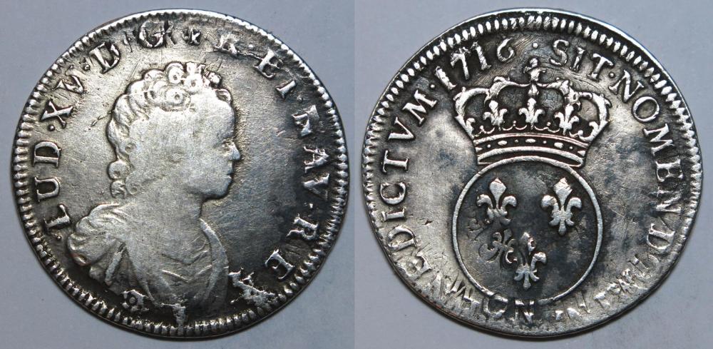 1716 LOUIS XV Le Bien Aimé - Quart d’Ecu Vertugadin Montpellier (N) argent 917 millièmes 29mm 7,47g.jpg