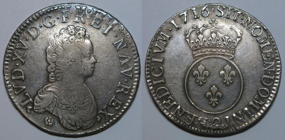 1716 LOUIS XV Le Bien Aimé - Ecu Vertugadin Rennes (9) argent 917 millièmes 41mm 30,36g.jpg