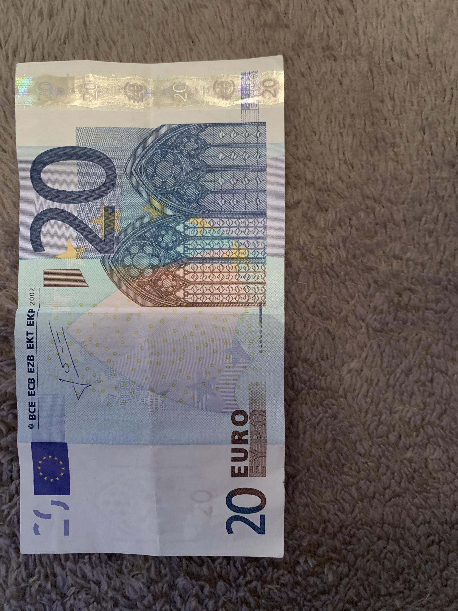 billet 20 euros avec un défaut - Fautés - Forums