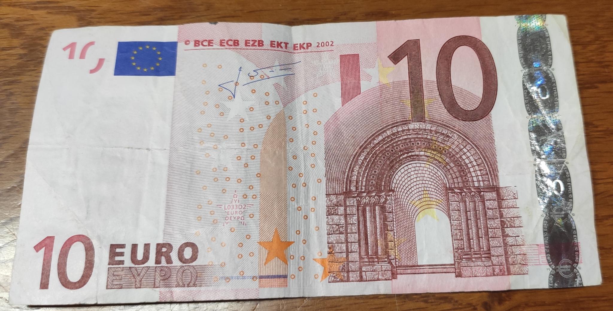 Billet de 10 euros de 2002, intéressant ? - Les euros (monnaies et