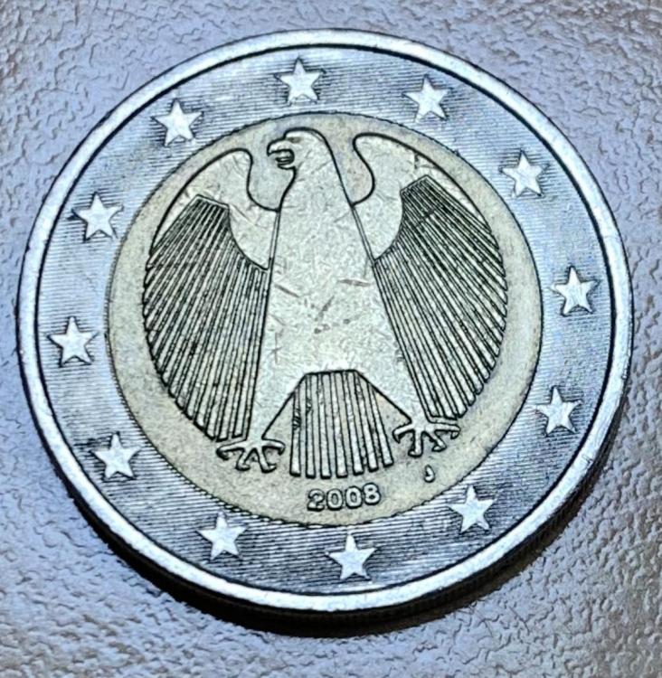Pièce 2€ rare Allemagne 2008 sans frontières  Les euros (monnaies et