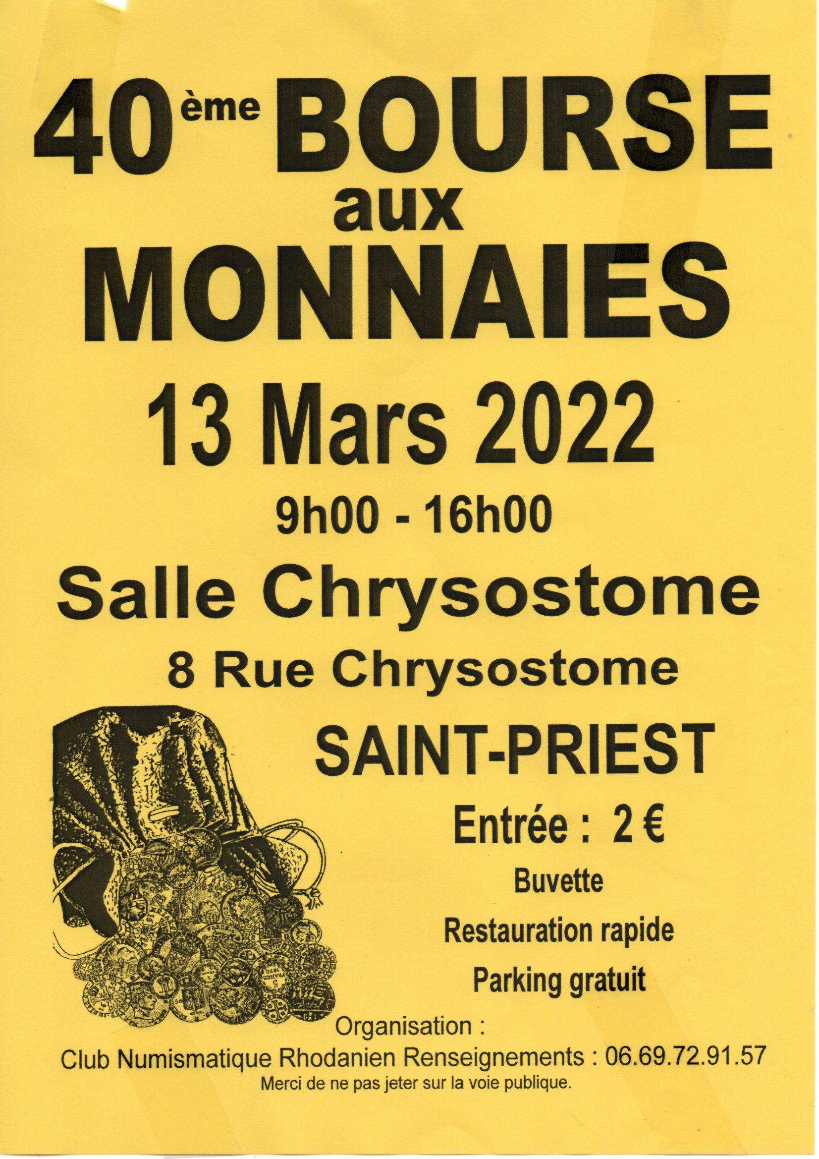 69 Saint-Priest 40e bourse aux monnaies